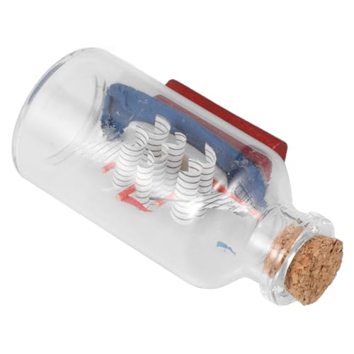 DONFAMDS Driftflasche mit Miniatur Segelboot Tischdekoration Ocean Theme Souvenir Handgefertigte Deko für Zuhause und Einzigartiges Kunsthandwerk DONFAMDS Driftflasche mit Miniatur Segelboot Tischdekoration Ocean Theme Souvenir Handgefertigte Deko für Zuhause und Einzigartiges Kunsthandwerk von DONFAMDS