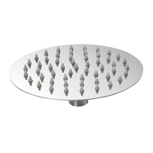 DONFAMDS Edelstahl Duschkopf Rund Ultradünn Rostfrei Verstellbar Hoher Wasserdruck Wassersparend Silikon Düsen Langlebig Modernes Design für Regendusche Badezimmer von DONFAMDS