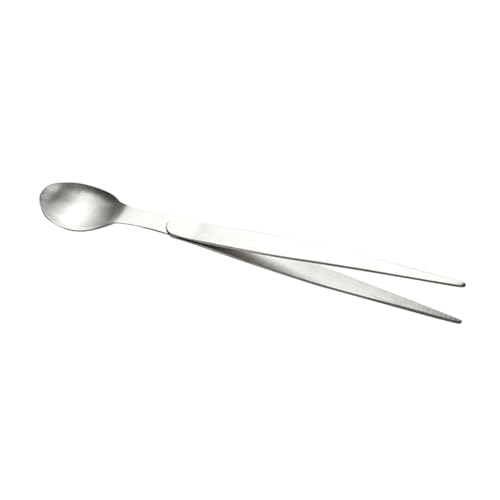 DONFAMDS Edelstahl Mini Verkostungslöffel mit Essstäbchen und Pinzette Rostfrei Kompakt Leicht Vielseitig für Küche Hotel und Zuhause Lang von DONFAMDS