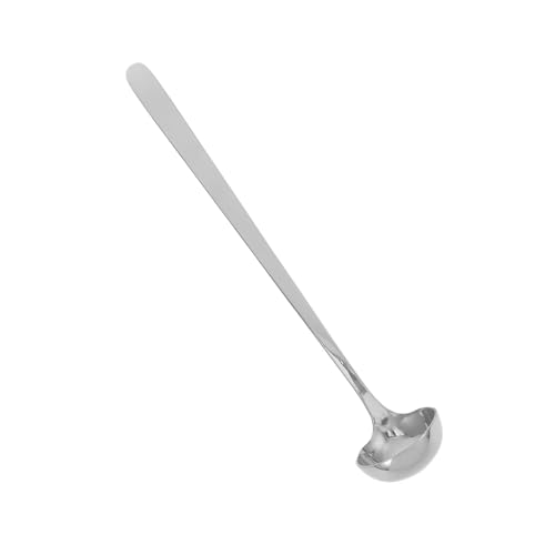 DONFAMDS Edelstahl Suppenkelle Langem Griff Rostfrei Bruchsicher Ergonomischer Küchenlöffel für Servieren von Suppe und Soße Großer Schöpflöffel für Haushalt Restaurant Hotel Kantine von DONFAMDS