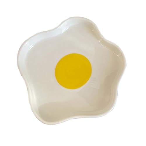 DONFAMDS Handgemaltes Keramikteller Unregelmäßiger Dessertteller für Zuhause Restaurant Catering Langlebig Salat Steak DONFAMDS Handgemaltes Keramikteller Unregelmäßiger Dessertteller für Zuhause Restaurant Catering Langlebig Salat Steak von DONFAMDS