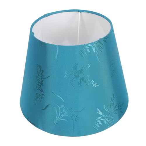 DONFAMDS Haushalts Stickerei Lampenschirm Zubehör für Tischlampe Hochwertiger Stoff Lampenschirm Pfau Blau für Schlafzimmer und Wohnzimmer Einfache Installation ohne Werkzeug von DONFAMDS