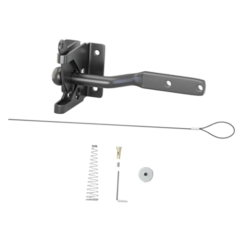 DONFAMDS Heavy Duty Selbstverriegelnder Gartentor Riegel aus Robuster Türriegel für Holzzaun Einfache Montage Sicherer Verschluss für Garten Schuppen und Hühnerstall von DONFAMDS