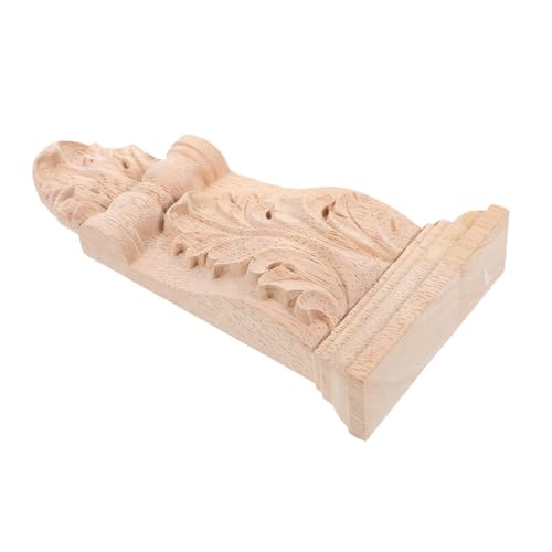 DONFAMDS Holzgeschnitzter Europäischer Säulen Konsolträger mit Filigraner Verzierung Dekorative Holzstütze für Wand Garten Büro und Hochzeit Rustikale Holzdeko für Innen und Außenbereich von DONFAMDS