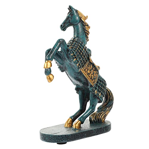 DONFAMDS Kriegspferd Dekoration aus Harz Exquisites Ornament für Wohnzimmer Büro Robuste Langlebige Statue mit Einzigartigem Design Tischdeko oder Fensterbrett Zierde von DONFAMDS