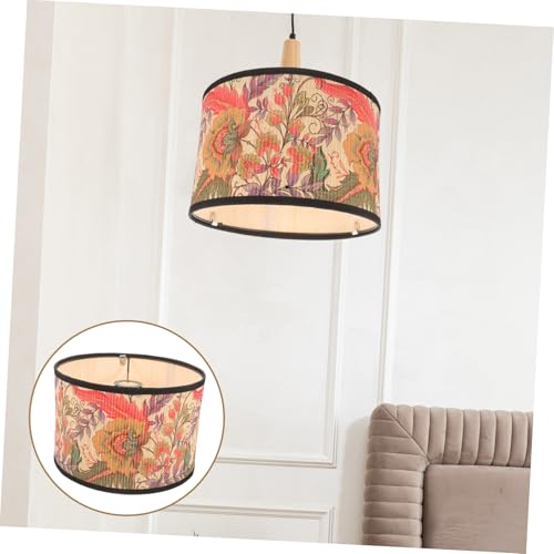 DONFAMDS Lampenschirm Deckenleuchte Geflochtene Lampenabdeckung Gedruckt DIY Installieren Für Wohnzimmer Schlafzimmer Esszimmer Warme Lichtwirkung von DONFAMDS