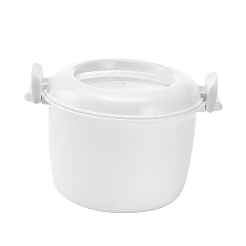DONFAMDS Mikrowellengeeigneter Reiskocher Klein aus Lebensmittelechtem PP Multifunktionale Lunchbox mit Isolierung Spülmaschinenfest Gefrierschrankgeeignet für Reis Gemüse Wiederverwendbar von DONFAMDS