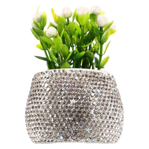 DONFAMDS Mini-auto-ornament Blumenhalter Für Armaturenbrett Süße Autoinnendekoration Blumenvase Für Auto Glitzernde Autoblume DONFAMDS Mini-auto-ornament Blumenhalter Für Armaturenbrett Süße Autoinnendekoration Blumenvase Für Auto Glitzernde Autoblume von DONFAMDS