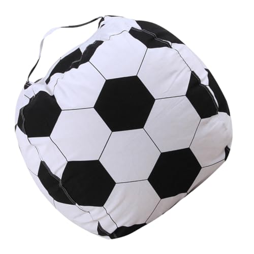 DONFAMDS Kuscheltier Aufbewahrungssack Fußball Design Sitzsack Für Junge Mädchen Zur Organisation Von Plüschspielzeug Vielseitig Einsetzbar Im Kinderzimmer Für Jungen Und Mädchen von DONFAMDS