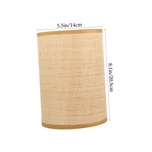 DONFAMDS Rattan Lampenschirm Geflochtene Naturfasern Lampenschirm für Tischlampe Stehlampe Wohnzimmer Schlafzimmer Dekoration Modern Rustikal von DONFAMDS