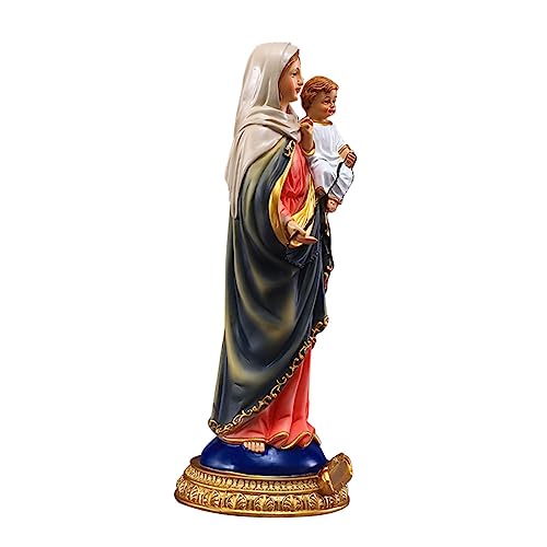 DONFAMDS Religiöse Marienstatue mit Jesuskind aus Hochwertigem Resin Kompakte als Dekorativer Ornament für Innenräume Wie Schreibtisch Bücherregal Detailreiche Handwerkskunst DONFAMDS Religiöse Marienstatue mit Jesuskind aus Hochwertigem Resin Kompakte als Dekorativer Ornament für Innenräume Wie Schreibtisch Bücherregal Detailreiche Handwerkskunst von DONFAMDS