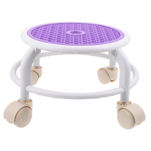 DONFAMDS Niedriger Kleiner Rollhocker aus Kunststoff mit Rollen für Büro und Zuhause Rutschfester Fußhocker Drehbar Multifunktional DONFAMDS Niedriger Kleiner Rollhocker aus Kunststoff mit Rollen für Büro und Zuhause Rutschfester Fußhocker Drehbar Multifunktional von DONFAMDS