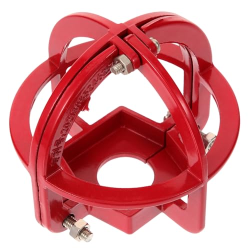 DONFAMDS Sprinklerkopf Schutzhaube Metall Langlebiger Sprinklerkopf Schutzkäfig mit Warnfunktion Einfache Montage für Wohngebäude Rote Sprinkler Abdeckung von DONFAMDS