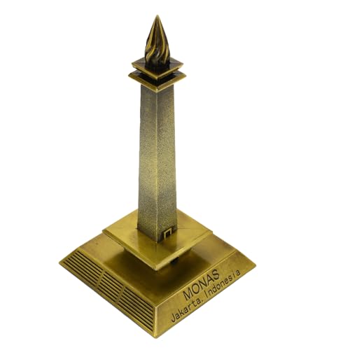 DONFAMDS Metallstatue Mit Indonesischem Turm Detaillierte Handwerkskunst Heimdekoration Architektonische Skulptur von DONFAMDS