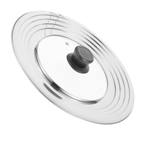 DONFAMDS Topfabdeckung aus Gehärtetem mit Edelstahlrand Hitzebeständiger Deckel für Pfannen Küchenutensilien für Zuhause Restaurants DONFAMDS Topfabdeckung aus Gehärtetem mit Edelstahlrand Hitzebeständiger Deckel für Pfannen Küchenutensilien für Zuhause Restaurants von DONFAMDS