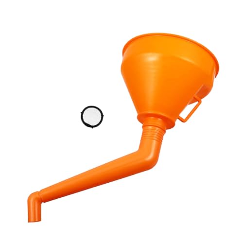 DONFAMDS Verdickter Öleimer Flexibler Öltrichter Ölwechsel Trichter Öleinfülltrichter Ablauftrichter Übertragungstrichter Getriebeöltrichter Große Trichter Motorrad-ölfilter Orange Abs von DONFAMDS