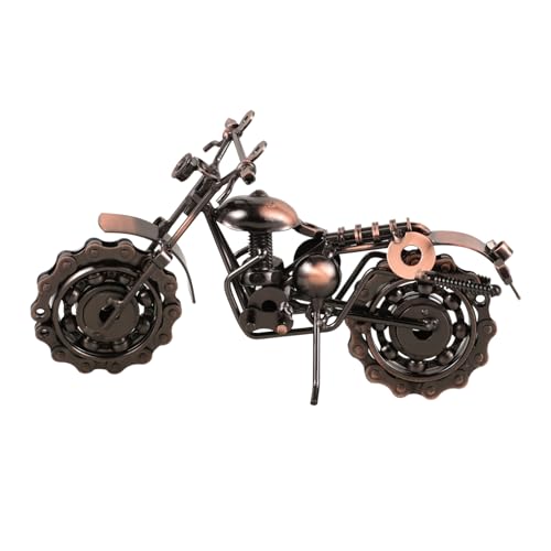 DONFAMDS Vintage-Motorrad-Modell Aus Eisenkunst Retro-Motorrad-Ornament Für Schreibtisch-dekor Wohnzimmer-Accessoire Büroeinrichtung von DONFAMDS