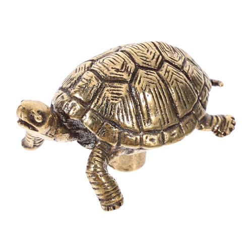 DONFAMDS Vintage Messing Schrankknopf im Schildkröten Design Langlebiger Möbelgriff für Schubladen und Kommoden Einfache Installation und Pflegeleichte Oberfläche von DONFAMDS