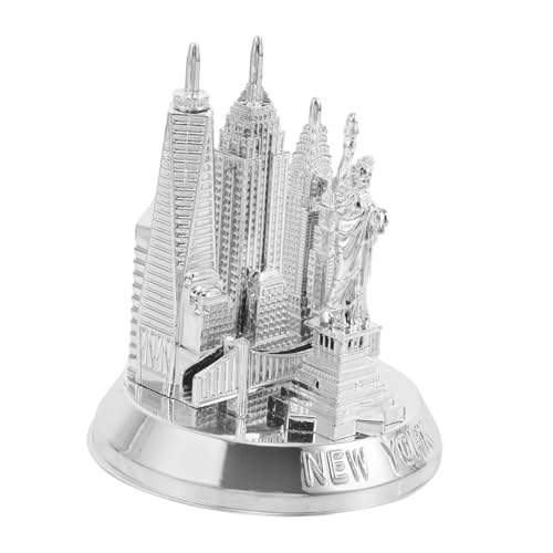 DONFAMDS Vintage New York Metallmodell Tischdekoration Miniatur Ornament aus Metall Wohnaccessoire für Wohnzimmer und Büro Sammlerstück und Dekofigur für Schreibtisch und Kamin von DONFAMDS