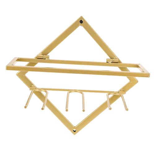 DONFAMDS Wandmontiertes Weinregal aus Stahl Faltbares Weinflaschen Display mit Edlem Gold Finish Platzsparend Staubfrei Robust für Bar Restaurant Zuhause Multifunktional und Dekorativ DONFAMDS Wandmontiertes Weinregal aus Stahl Faltbares Weinflaschen Display mit Edlem Gold Finish Platzsparend Staubfrei Robust für Bar Restaurant Zuhause Multifunktional und Dekorativ von DONFAMDS