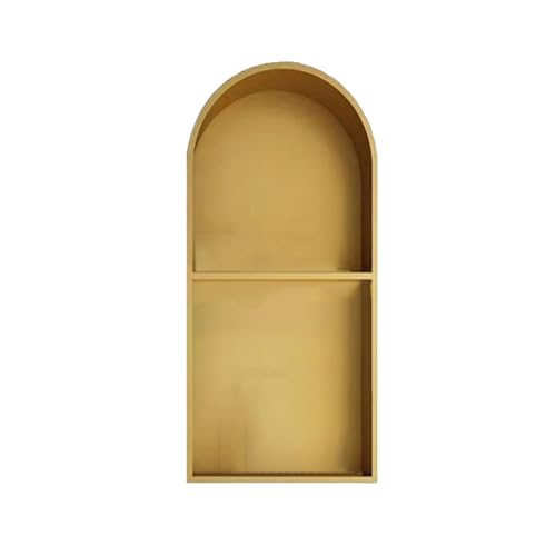 DONGGANSHI Wandregal aus Metall, Edelstahl, Badezimmer-Nische, mit nicht dimmbarer LED-Lichtleiste für Badezimmer, Küche, Speisekammer, Büro, schwarz, 70 x 28 x 12,5 cm von DONGGANSHI