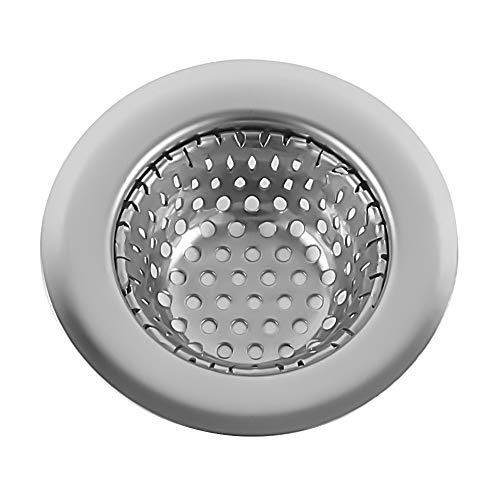 Abflusssieb, 1 Stuck Edelstahl Küchenspüle Filternetz, 5,4 cm, Stahlgeflecht, großer Rand Haarsieb Dusche fur Abwasserkanalisation von DONGKER