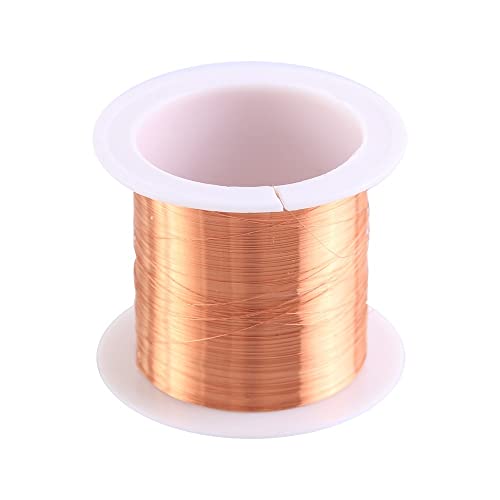 DONGKER 0,1 mm Kupferdraht, 50 m Magnet-Basteldraht für Transformatoren, Induktivitätsspulen, Induktivitäten (zufällige Schriftfarbe) von DONGKER