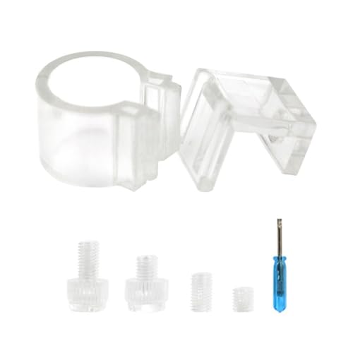 DONGKER Aquarium Wasser Rohr Schlauchhalter, Transparent Rohrklemmen-Befestigungs-Clips für Aquarien, Abnehmbare Aquarium Wasserrohr-Halterung mit Schrauben für Aquarium von DONGKER