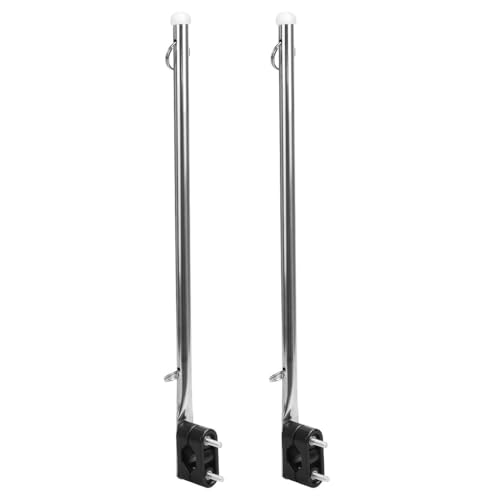 DONGKER Boot Fahnenmast, 2 Stück Edelstahl Marine Flaggenhalter, 38,5cm Lange, Fahnenmastständer mit 2 Ringen für 27 cm breite Flaggen zür Boote Yachten Segelboote Speedboote DONGKER Boot Fahnenmast, 2 Stück Edelstahl Marine Flaggenhalter, 38,5cm Lange, Fahnenmastständer mit 2 Ringen für 27 cm breite Flaggen zür Boote Yachten Segelboote Speedboote von DONGKER