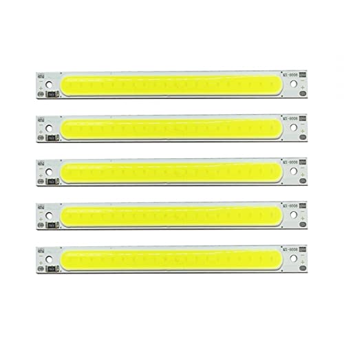 DONGKER LED COB Light Platine, 5 Stück DC 5V 3W Long Strip LED Chip Licht Board weißes Licht 600 mA 400 lm 6500K für USB Touch Dimmer DONGKER LED COB Light Platine, 5 Stück DC 5V 3W Long Strip LED Chip Licht Board weißes Licht 600 mA 400 lm 6500K für USB Touch Dimmer von DONGKER