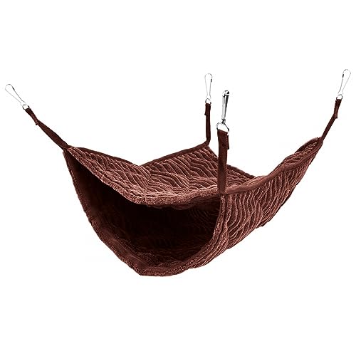 Kleintier-Hängematte, Doppellagiges Hängematte Meerschweinchen, Weiche Warme Hammock für Ratten, Hamster, Chinchillas und Eichhörnchen, 33 × 30 cm von DONGKER