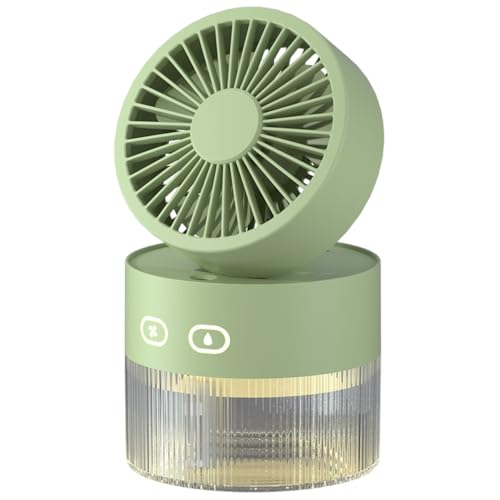DONGKER Mini Tischventilator mit Kühlen Nebel, 35mL/h 120°Rotation USB Wiederaufladbar Ventilator mit 3 Geschwindigkeiten und 350ml Wassertank für Reisen Outdoor DONGKER Mini Tischventilator mit Kühlen Nebel, 35mL/h 120°Rotation USB Wiederaufladbar Ventilator mit 3 Geschwindigkeiten und 350ml Wassertank für Reisen Outdoor von DONGKER