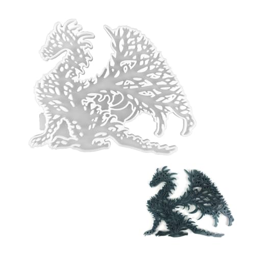 DONGKER Silikonform Drache/Phönix, 1 Stuck 3D Silikon Epoxidharz Formen, Kristall Gießform für Wandbehangtüren, Wohndekorschränke, Büro-Kunstdekoration DONGKER Silikonform Drache/Phönix, 1 Stuck 3D Silikon Epoxidharz Formen, Kristall Gießform für Wandbehangtüren, Wohndekorschränke, Büro-Kunstdekoration von DONGKER