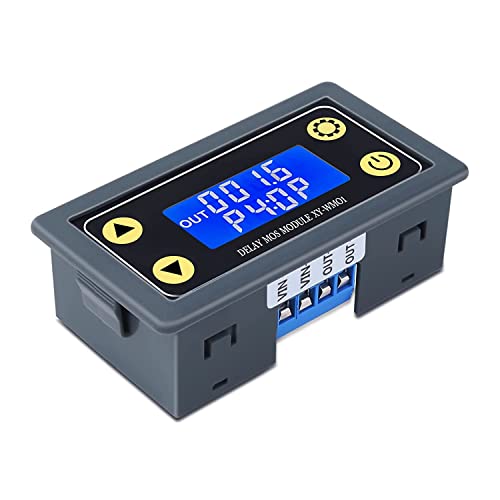 DONGKER Zeitrelais Verzögerungs Modul DC 6V-30V Zeitschaltuhr Relais mit Digital LCD Anzeige 10A Verzögerungsrelai 0,01s - 9999mins Delay Relay Timer Modul mit MOS Spannungsausgang EIN/Aus Steuerung von DONGKER