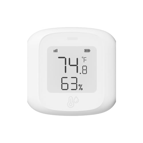 Innen Mini Digital Thermometer Hygrometer Gauge, WiFi Luftfeuchtigkeitsmesser Thermometer mit Intelligenter App Steuerfunktion für Rotweinkeller und Gewächshaus zu Hause von DONGKER