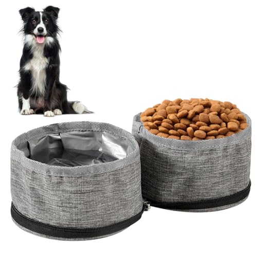 Faltbare Reisenäpfe Hunde, 1 Stück Tragbare Hundenapf mit Haken, ø14,5cm, Wasser-/Futternapf mit Reißverschluss für Katzen,Hunde Reise Wanderungen and Camping Faltbare Reisenäpfe Hunde, 1 Stück Tragbare Hundenapf mit Haken, ø14,5cm, Wasser-/Futternapf mit Reißverschluss für Katzen,Hunde Reise Wanderungen and Camping von DONGKER