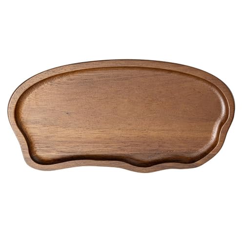 Holz Serviertablett, Mini Wasserdicht Servierplatte, Frühstückstablett zum Aufbewahren von Parfümflaschen, Kerzen, Vasen, Schmuck, Snacks, Früchten, Süßigkeiten, Kuchen von DONGKER