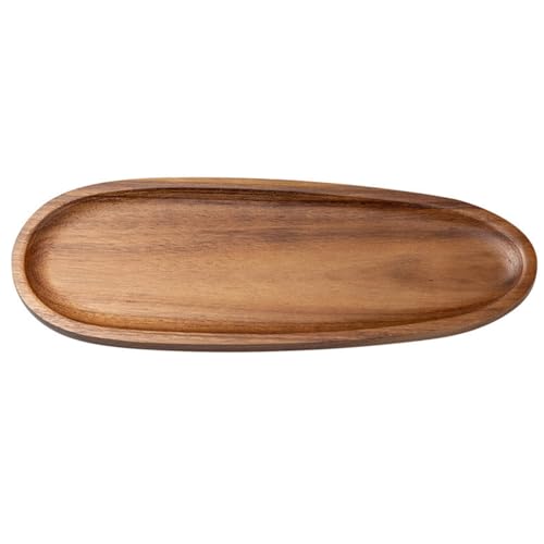 Holz Serviertablett, Mini Wasserdicht Servierplatte, Frühstückstablett zum Aufbewahren von Parfümflaschen, Kerzen, Vasen, Schmuck, Snacks, Früchten, Süßigkeiten, Kuchen von DONGKER