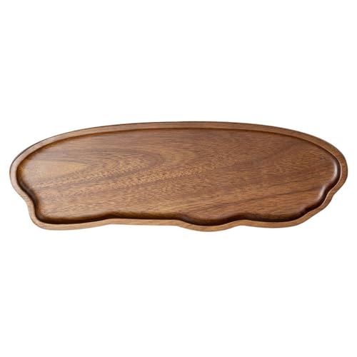 Holz Serviertablett, Mini Wasserdicht Servierplatte, Frühstückstablett zum Aufbewahren von Parfümflaschen, Kerzen, Vasen, Schmuck, Snacks, Früchten, Süßigkeiten, Kuchen von DONGKER