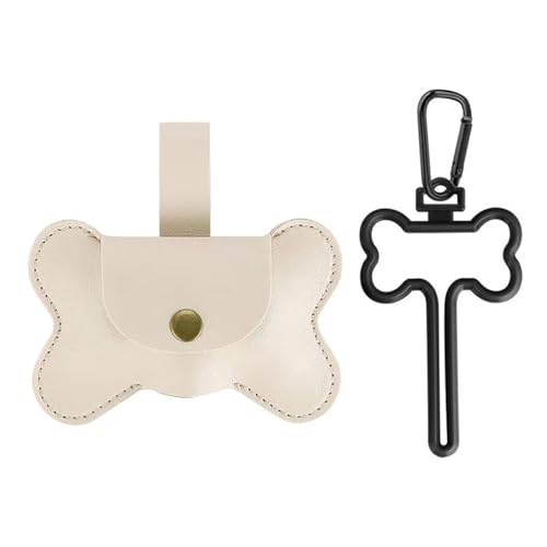 Hundekotbeutel Spender mit freihändiger Clips, Leder Hundekotbeutelspender, Tragbar Hundekotbeutel-Träger mit Spender für Ihren Hundespaziergang (Kotbeutel nicht im) von DONGKER