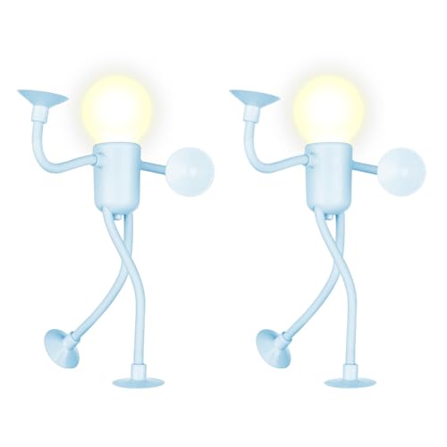 Lustiges Sportler Nachtlicht, 2/4 Stück DIY Night Light mit veränderliche Form, Mini Nachtlichter mit Saugnapf für Zimmer für Erwachsene, Jungen und Mädchen, Weihnachtsdekoration von DONGKER