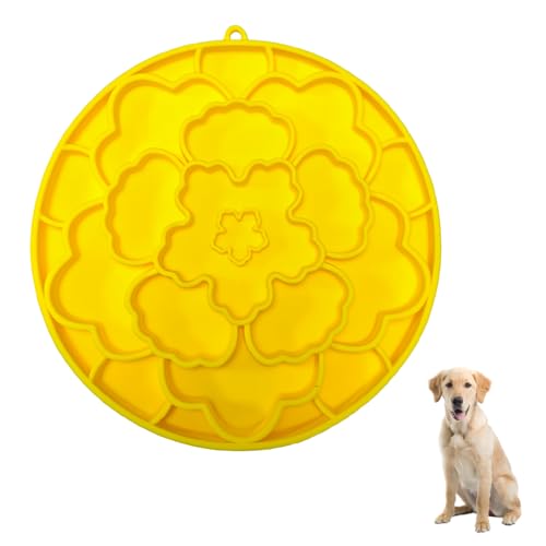 Schleckmatte Hund, Doppelseitig Leckmatte Hund, ø19cm, Rund Silikon Futtermatte für Linderung von Hundeangst und Langsam Füttern Schleckmatte Hund, Doppelseitig Leckmatte Hund, ø19cm, Rund Silikon Futtermatte für Linderung von Hundeangst und Langsam Füttern von DONGKER