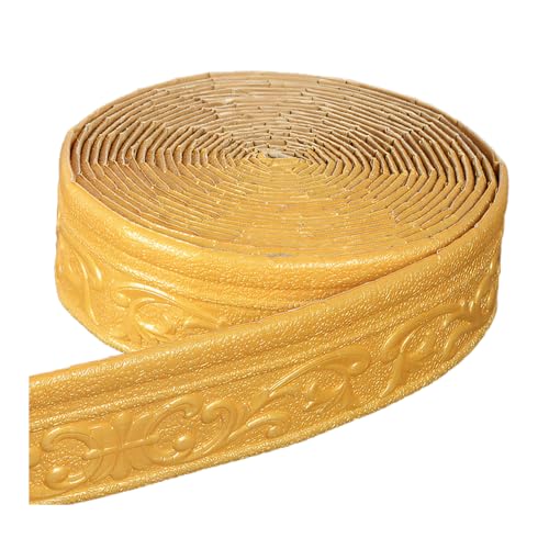 Selbstklebend Zierleiste, 3D Wandkantenlinien, 10m x 8cm, Flexible Fussleisten aus Polyethylen für Spiegel, Möbel, Türen, Kleiderschränke, Rahmen, Wandkanten, Heimdekoration von DONGKER