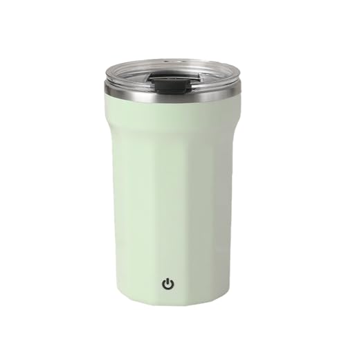 Selbstrührende Tasse mit Deckel, 350 ml Edelstahl Magnetische Rührtasse, IPX6 wasserdicht USB Wiederaufladbar Automatische Elektrische Becher für Kaffee/Milch/heiße Schokolade von DONGKER
