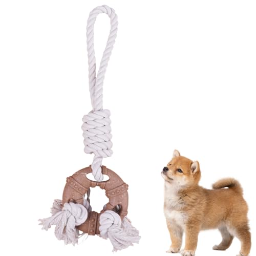 Spieltau für Hunde, 1 Stück Kauspielzeug Seil für Aggressive Kauer, Langlebiges Zerr- und Beißspielzeug mit natürlichem Baumwollseil und Holz-Kunststoff-Knochen für mittelgroße bis große Hunde Spieltau für Hunde, 1 Stück Kauspielzeug Seil für Aggressive Kauer, Langlebiges Zerr- und Beißspielzeug mit natürlichem Baumwollseil und Holz-Kunststoff-Knochen für mittelgroße bis große Hunde von DONGKER