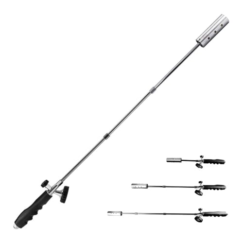 Unkrautvernichterer, 1 Stuck 39-79cm Einstellbare Unkrautbrenner, Abnehmbarer Unkrautentferner Gerät mit ergonomischen Griff zur Unkrautvernichtung von DONGKER