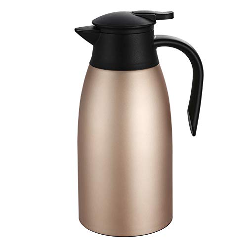 DONGS Isolerkanne 2 Liter Edelstahl Thermokanne Vakuumisoliert Roségold von DONGS