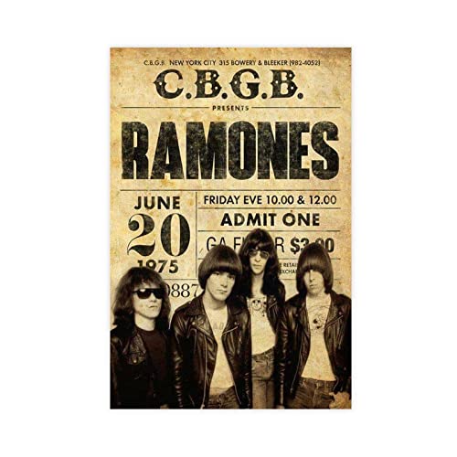 The Ramones Retro Classic Music Singer Cover 2 Canvas Poster Wall Art Decor Print Picture Paintings for Living Room Bedroom Decoration Unframe:12x18inch(30x45cm) von DONGT
