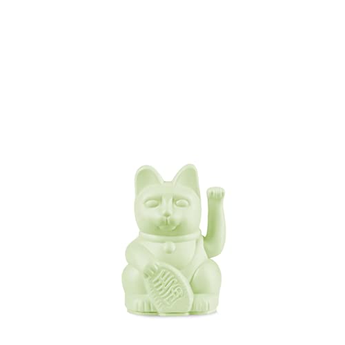 DONKEY Lucky Cat Mini | Light Green - Japanische Glücksbringer Winkekatze in Hellgrün, 9,8 cm hoch von DONKEY