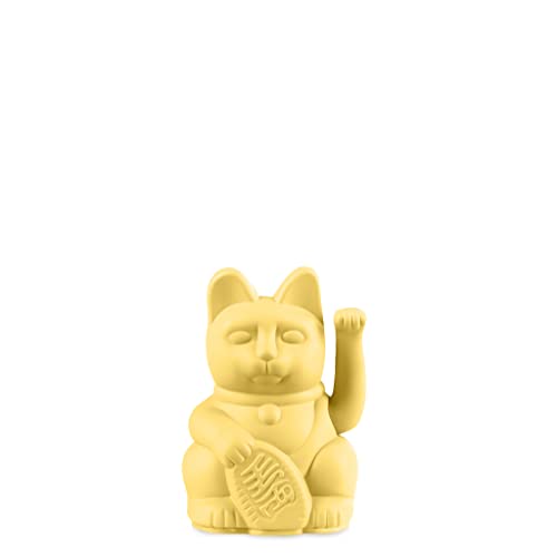 DONKEY Lucky Cat Mini | Yellow - Japanische Glücksbringer Winkekatze in Gelb, 9,8 cm hoch von DONKEY